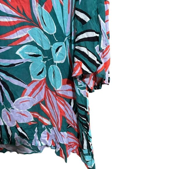 Anne Cole Coverup Womens Medium Large Multicolor Tropical Tunic Pullover Swim - Picture 4 of 7